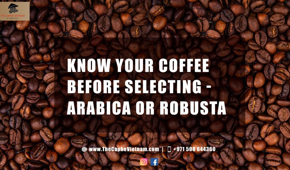 Know your coffee before selecting - Arabica and Robusta