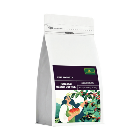 Fine Robusta Roasted Blend Whole Beans Coffee 10 kg
