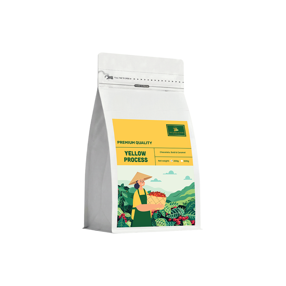 Combo Gift Set - Premium Quality Coffee - Yellow process 250g + Premium Macadamia Vip Size No Shell 500 g