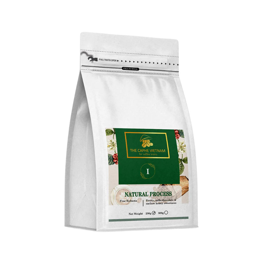 Combo Gift Set - Fine Robusta Natural Process 250g + Cinnamon Orange Tea + Vietnamese Phin Filter (Red)