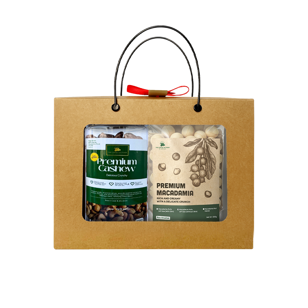 Combo of 2 - Premium Wood Fire Cashew Nuts, Salted 500g | Premium Macadamia Nuts VIP Size 500g