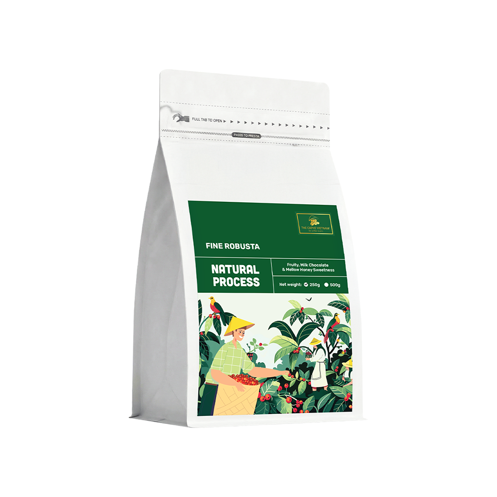 Combo Gift Set - Fine Robusta Natural Process 250g + Cinnamon Orange Tea + Vietnamese Phin Filter (Red)