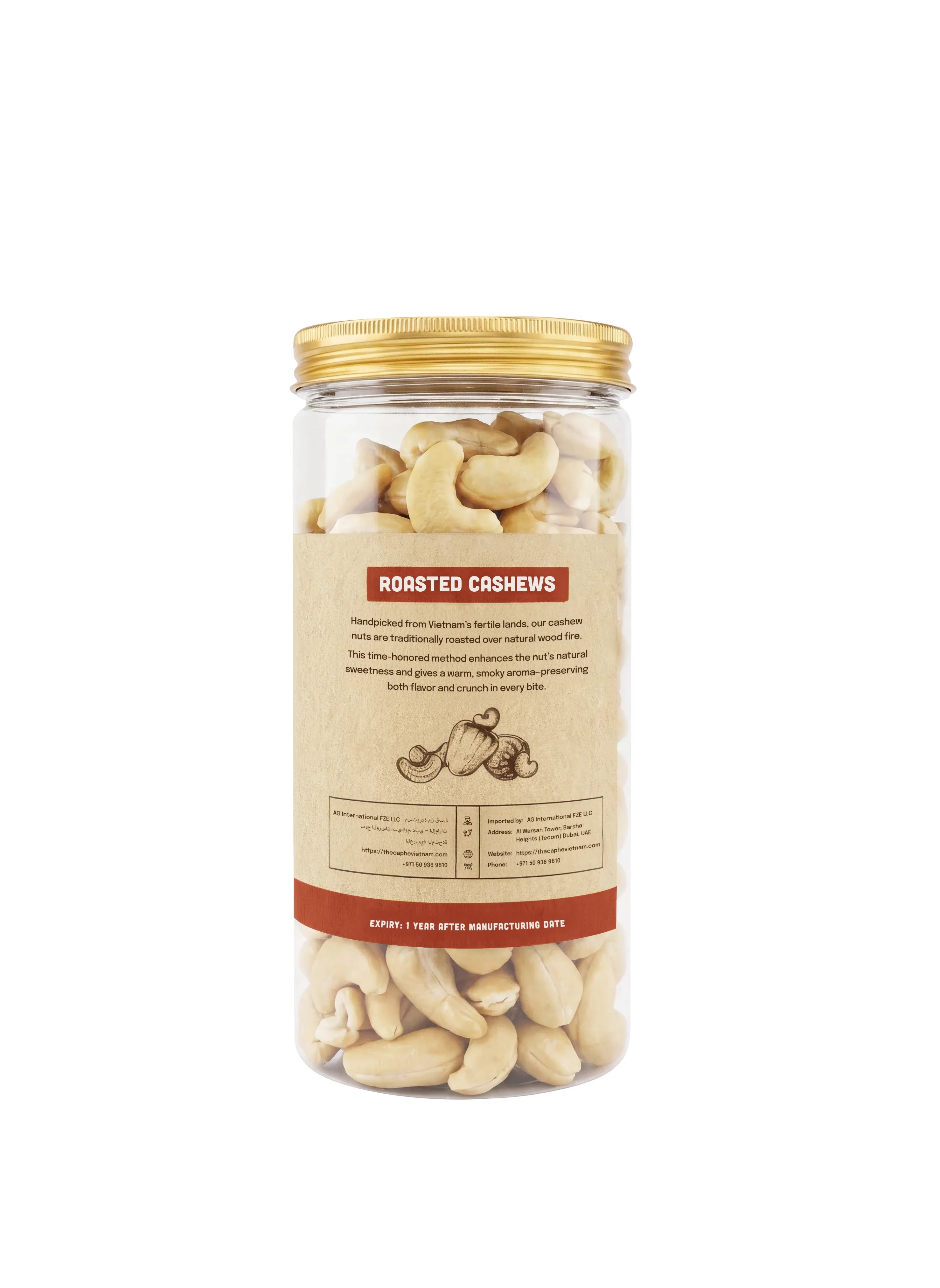 Roasted Cashew nut without skin-unsalted W240