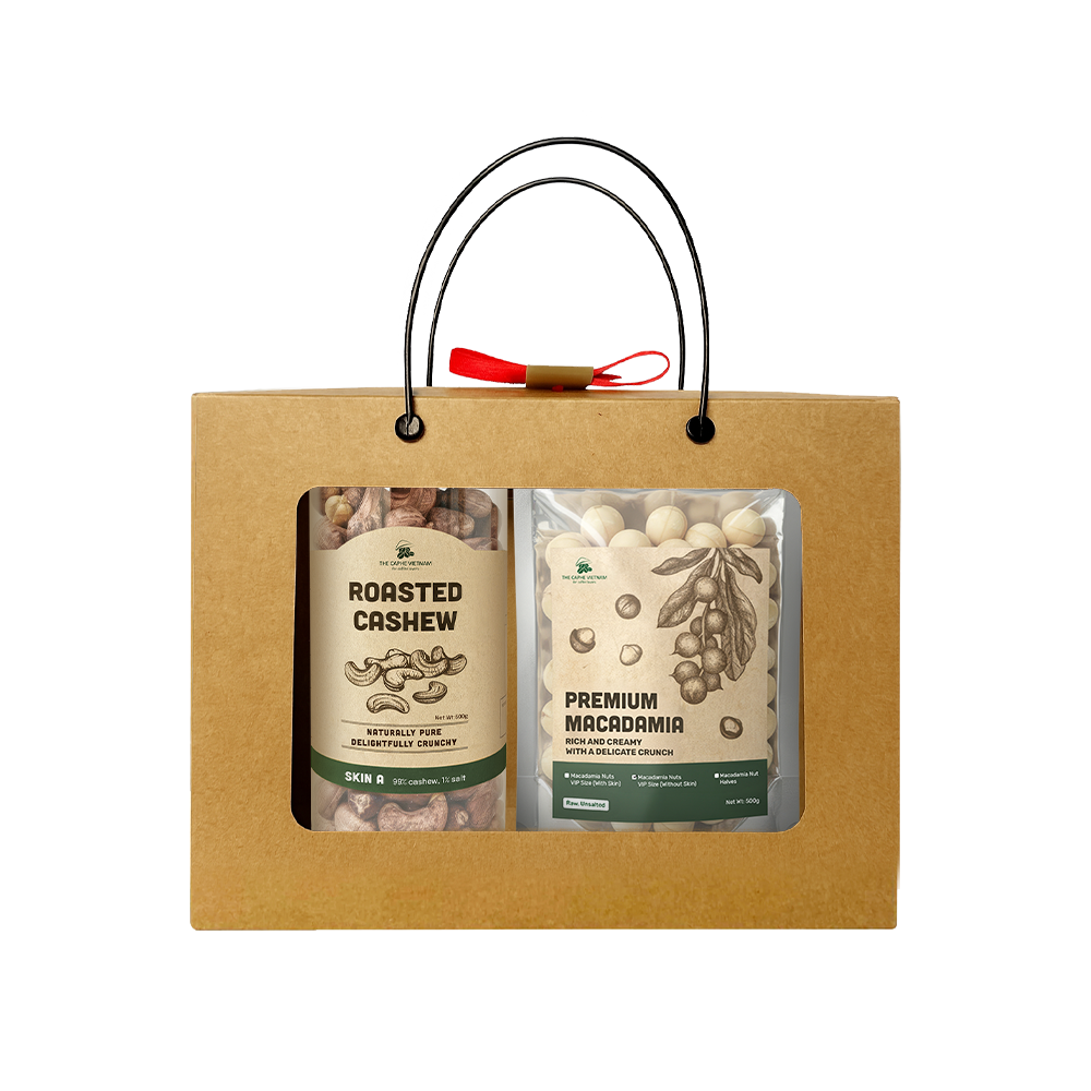 Combo of 2 - Premium Wood Fire Cashew Nuts, Salted 500g | Premium Macadamia Nuts VIP Size 500g