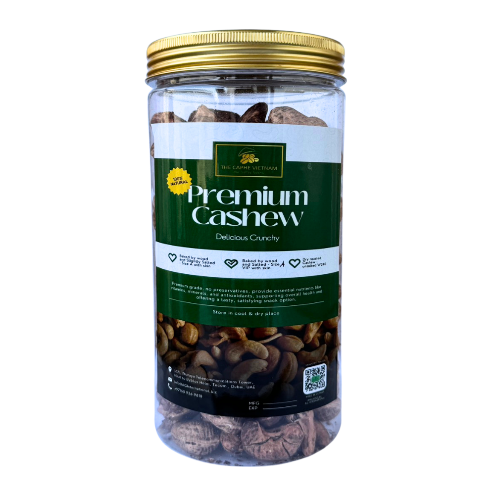 Combo of 2 - Premium Wood Fire Cashew Nuts, Salted 500g | Premium Macadamia Nuts VIP Size 500g