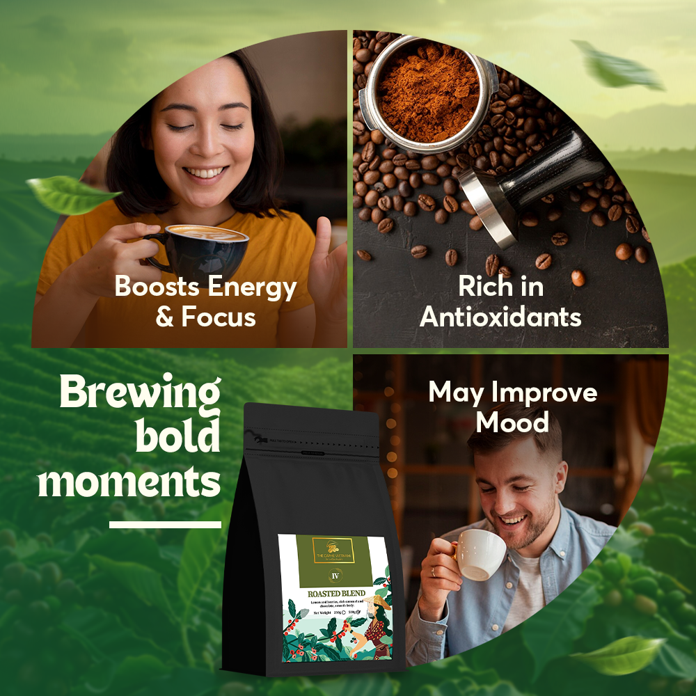 Combo Gift Set - Roasted Blend Arabica & Robusta 500g + Roasted Cashew with Skin A 500g