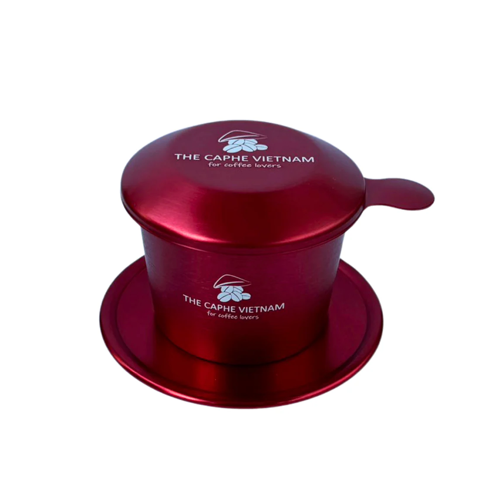 Combo Gift Set - Fine Robusta Natural Process 250g + Cinnamon Orange Tea + Vietnamese Phin Filter (Red)