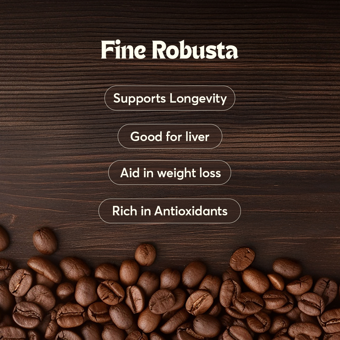 Fine Robusta Blended Coffee Whole Beans