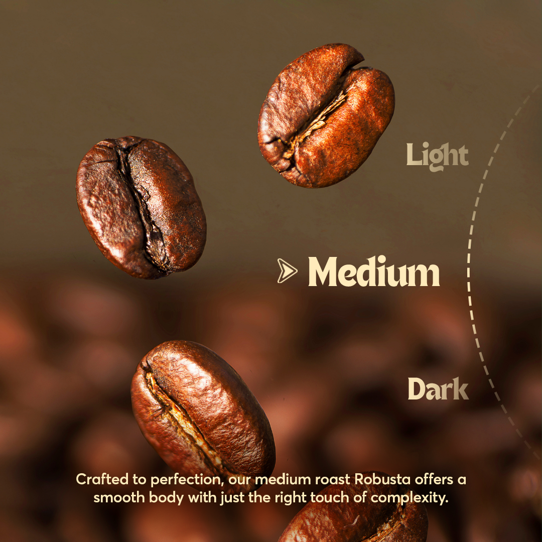 Fine Robusta Blended Coffee Whole Beans