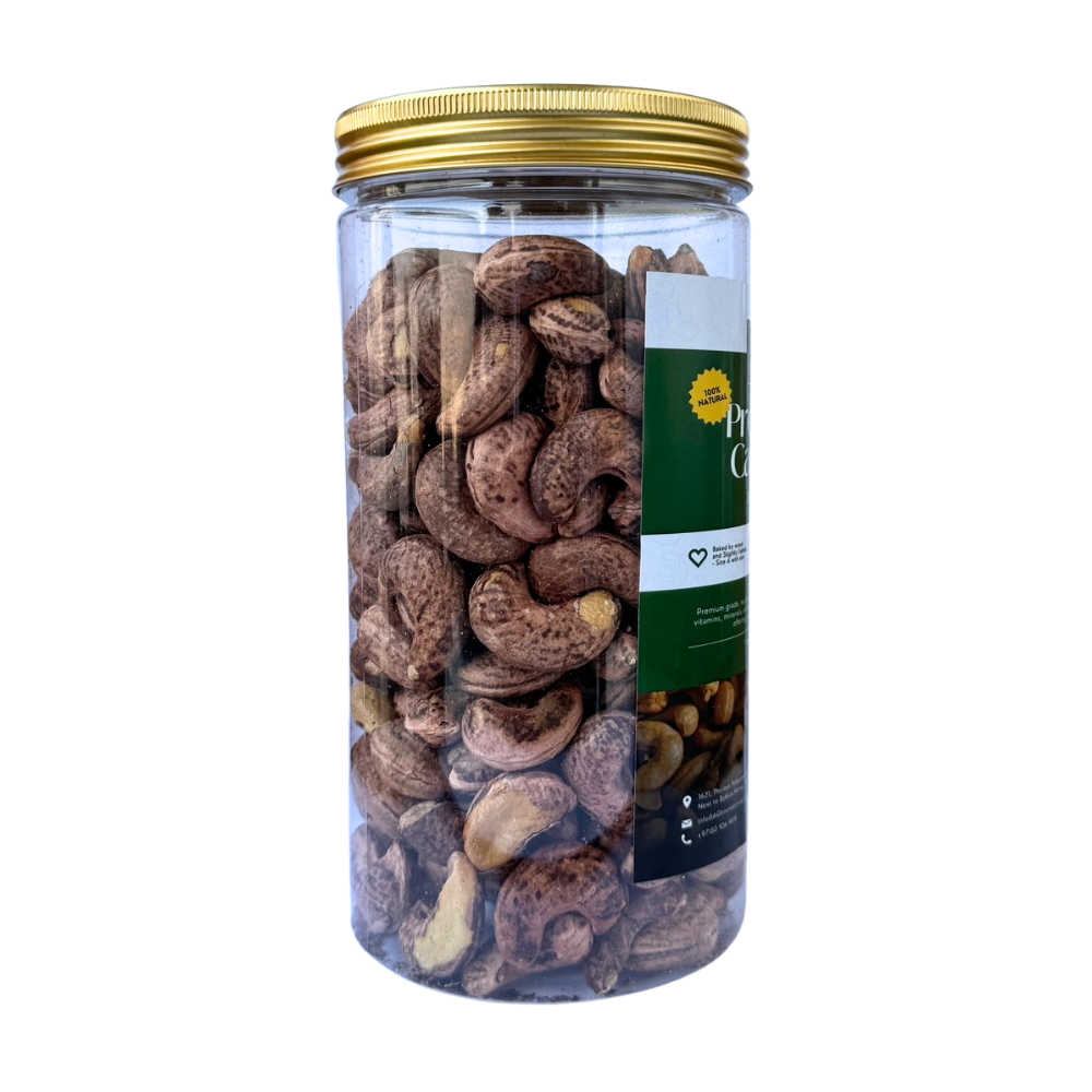 Combo of 2 - Premium Wood Fire Cashew Nuts, Salted 500g | Premium Macadamia Nuts VIP Size 500g