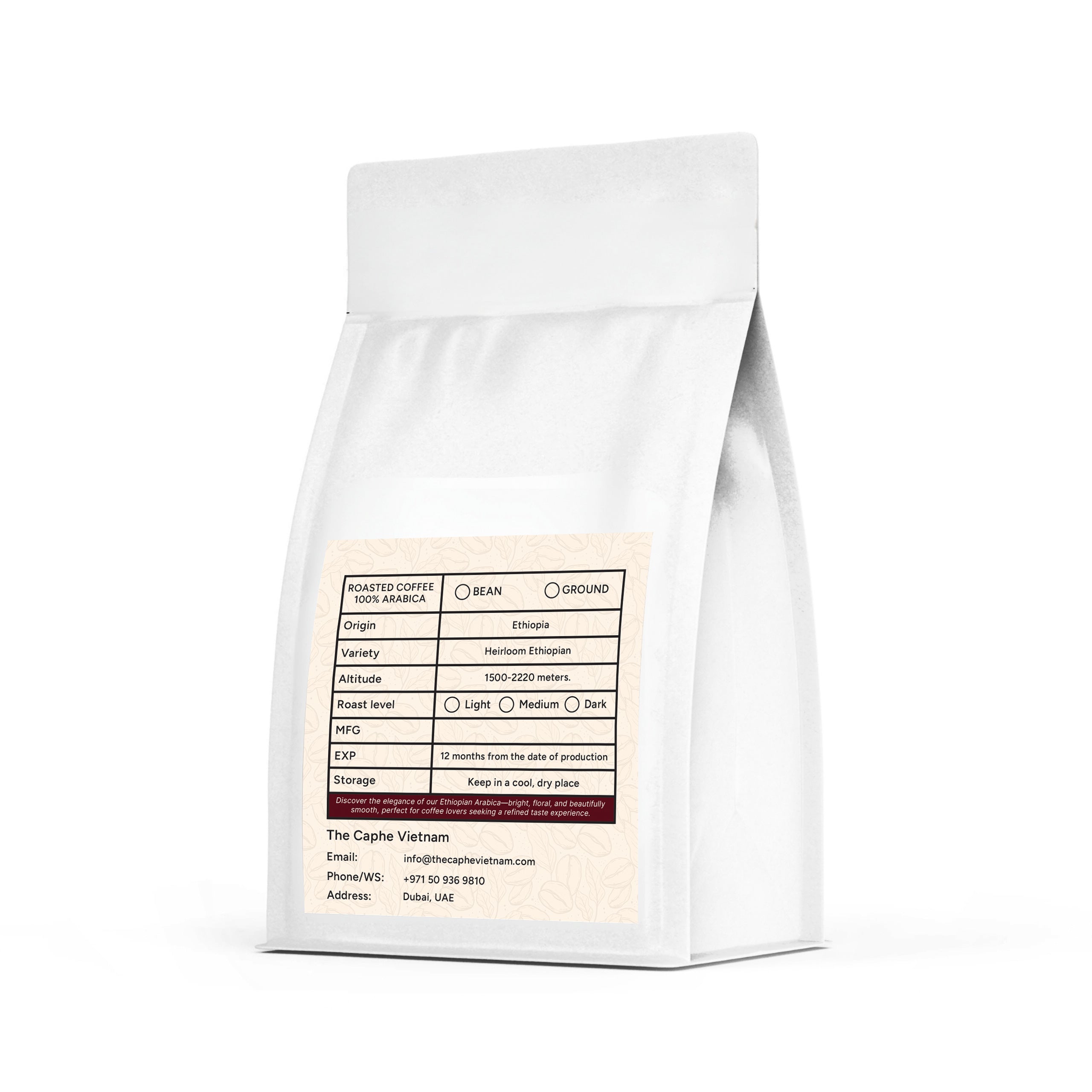 Specialty Arabica Coffee - Ethiopian Guji - Ground