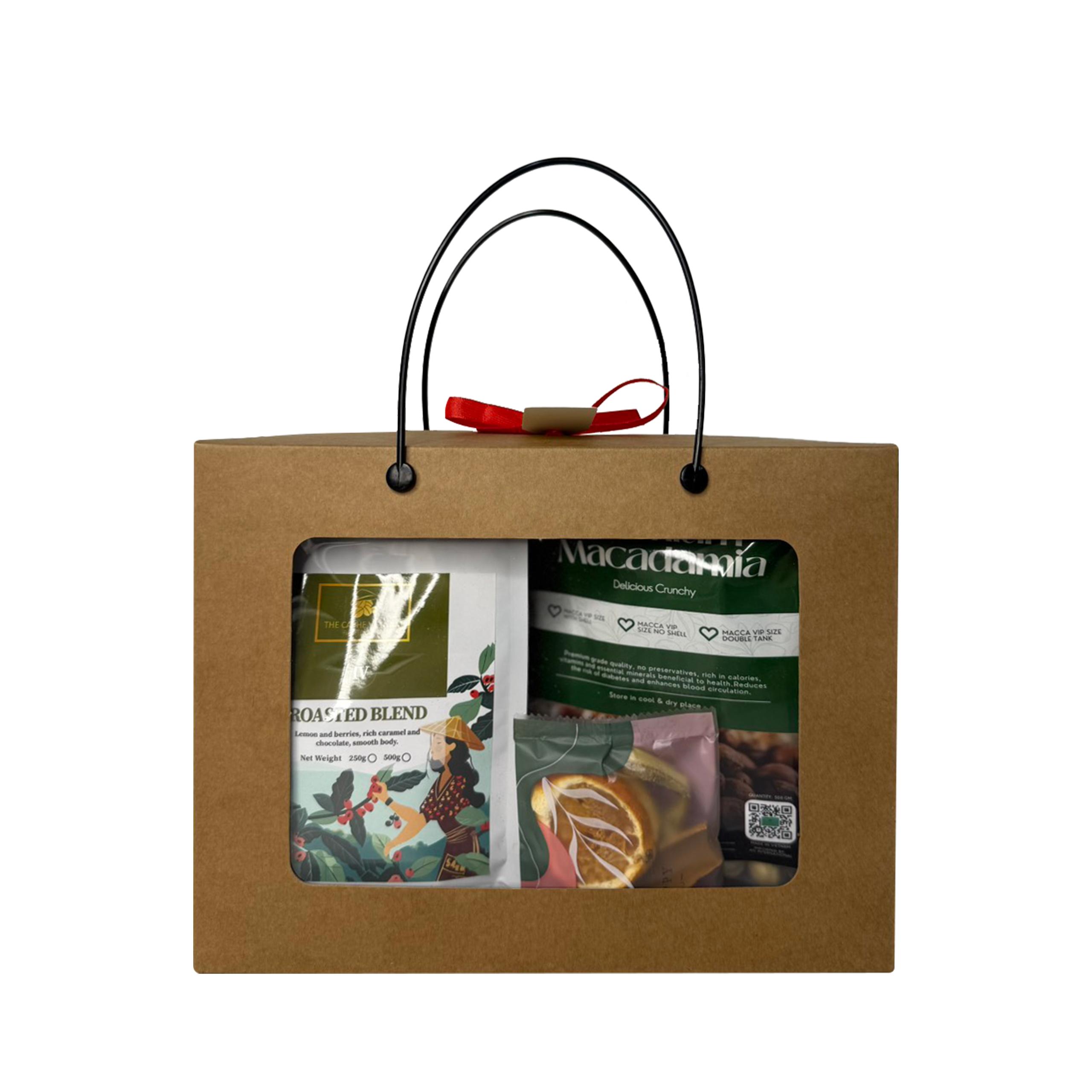 Combo Gift Set - Roasted Blend Arabica & Robusta 500g + Macadamia VIP size double Tank 500 G